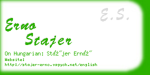 erno stajer business card